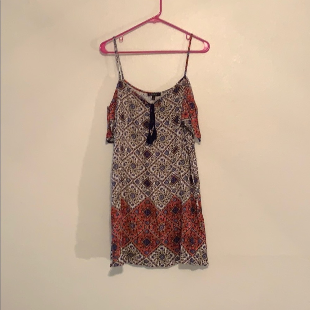 Off the shoulder patterned dress